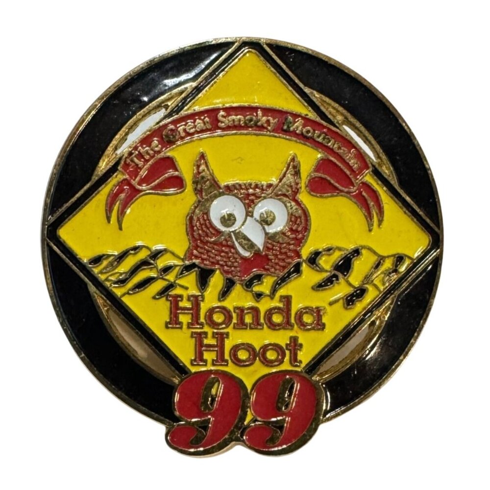 VTG HONDA HOOT BIKER RUN SMOKY MOUNTAINS 1999 MOTORCYCLE LAPEL PIN